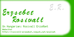 erzsebet rosivall business card