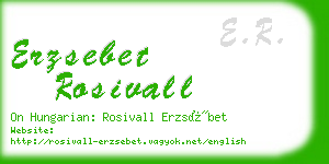 erzsebet rosivall business card